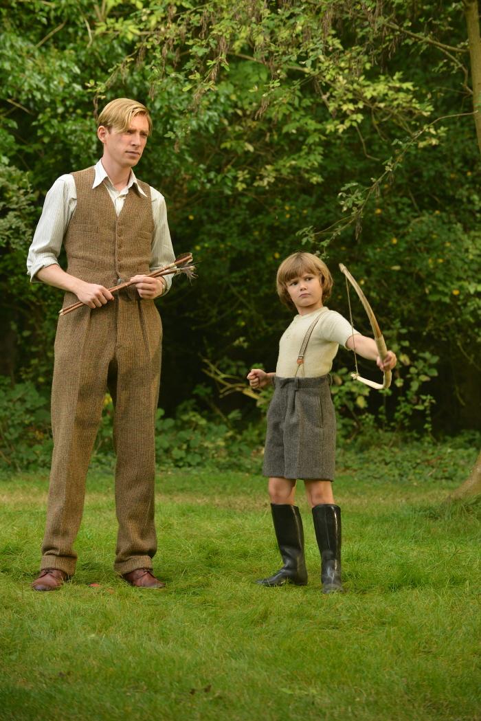 Domhnall Gleeson and Will Tilston in the film GOODBYE CHRISTOPHER ROBIN. 